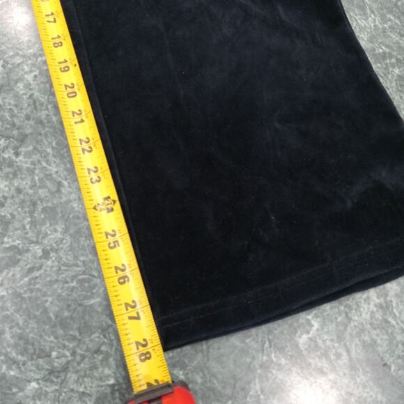 Lauren Ralph Lauren Pants Womens 2X Black Velvet Pull On Straight Leg Stretch - Picture 7 of 9